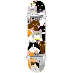 Enjoi Cat Collage Youth Fp Multi 7.0" Skateboard Complete