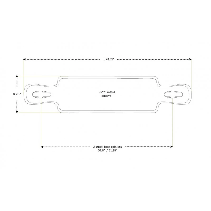 Moonshine County Line Soft Red/Natural/BlackLongboard Deck - Afbeelding 5