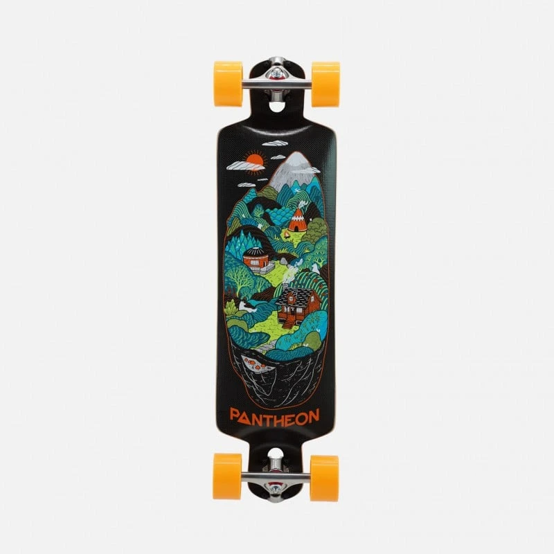 Pantheon Trip Carbon Indian Hills 33" Paris Orangatang Longboard Complete